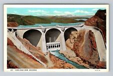 AZ-Arizona, Aerial Coolidge Dam, Antique, Vintage Postcard picture
