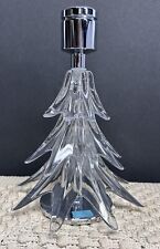Hoya Crystal Christmas Tree Candle Holder Japan 7” picture