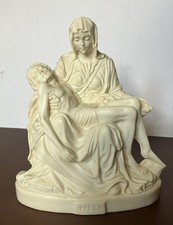 Michelango’s Pieta Sculpture Cream Resin Replica 5 X 4.25 Inches picture