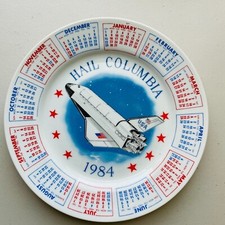 Hail Columbia 1984 Calendar Collectors Plate 9” Spencer Gifts picture