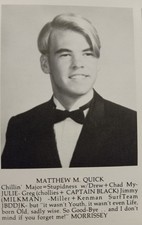 MATTHEW QUICK High School Yearbook 1992 Collingswood New Jersey Michael Landon picture