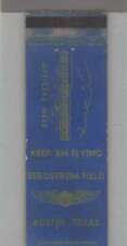 Matchbook Cover - US Military - Bergstrom Field Austin, Texas picture