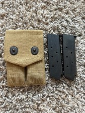Russell 1918 DATED CLOTH 45 MAG POUCH w/ 2 steel mags picture