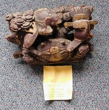 Antique Chinese Hand Carved Wood Sculpture Late Qing Dynasty Early Republic picture