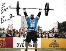Brian Shaw signed/auto 8x10 photo Worlds Strongest's Man Legend RARE COA LOOK picture
