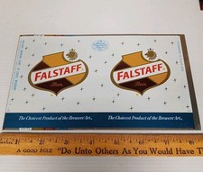 FALSTAFF Beer Unrolled Flat Sheet 12 Oz. Beer Can  picture
