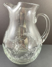 Warsaw Cut Glass Pitcher 9.25