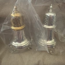 Tiffany and Co Sterling King William Antique Shaker Set, 2pc one w/ Gold Vermeil picture