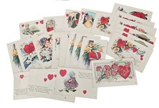 25 Antique 1910s Unused Valentine Postcards Koppe Series 800s Vintage Lot picture