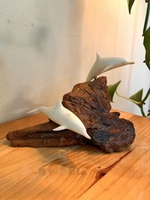 Vintage 90s John Perry Coastal dolphins Figurine Sculpture picture