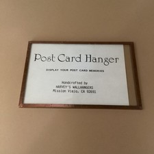 HARVEY'S WALLHANGERS Antique Postcard Holder Brass 1 Frame 1900-1910 Landscape picture