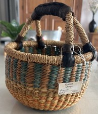 African Market Blessing Basket Handcrafted in Ghana Nyamah Adongo Signed picture