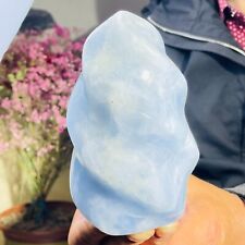 1250g Large Natural Blue Celestite Quartz Crystal Flame Point Healing Specimen picture