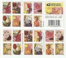 Botanical Art 2015, 5 Booklets, Total 100 Pcs First-Class MNH picture