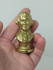 Vintage George Washington Solid Brass Figure Bust Head Figurine Miniature picture