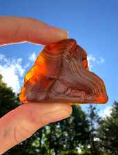 2.1 oz Gem Water-Level Carnelian Lake Superior Agate - Raw LSA Specimen (2
