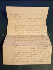 1891 antique LAST WILL TESTAMENT bear creek luzerne pa HENRY SANDERS genealogy picture