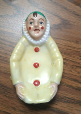 Vtg Porcelain Pierrot Harlequin Clown Tea Bag Spoon Rest Gum Holder Japan 3