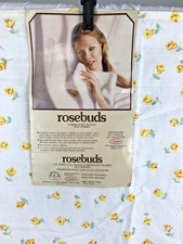 VINTAGE NEW CHATHAM 80 X 90 YELLOW ROSEBUD SUMMER BLANKET - NEW OLD STOCK picture
