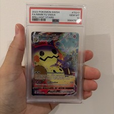2022 POKEMON SWORD & SHIELD BRILLIANT STARS TG17 FULL ART/MIMIKYU VMAX PSA 10 picture