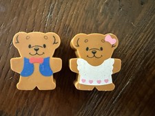 Vintage Sanrio 1980’s Robear Robearta Eraser Set HTF picture