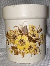 Vintage Ceramic Kitchen Utensil Holder Floral Design picture
