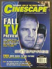 2001 OCTOBER CINESCAPE MAGAZINE STAR TREK ENTERPRISE FALL TV PREVIEW FREE S&H picture