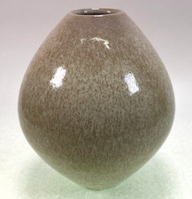 Art Pottery Teardrop Vase Drip Glaze 5 1/8