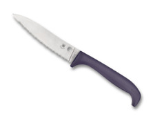 Spyderco Knives Counter Puppy Kitchen Knife Purple Serrated Stainless K20SPR picture