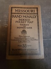 ORIGINAL 1925 RAND-McNALLY INDEXED POCKET & TOURIST'S GUIDE MAP VERMONT- E16-J picture
