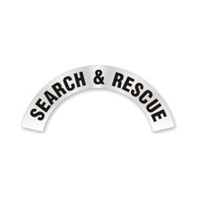 3x7 Inch Search & Rescue Helmet Crescent Rocker Rockers Reflective Sticker Decal picture