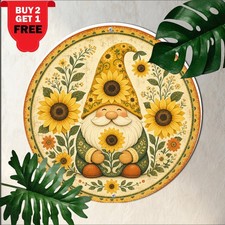Sunshine Love Sunflower Garden Round Metal Sign Romantic Floral Wall Tin Plaque picture