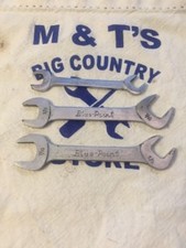 Vintage Blue Point 3pc SAE Ignition Wrench Set C-1917, C-2428, C-2824 USA picture