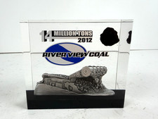 Coal Mining Collectible Acrylic Plaque Display River View Coal 14 Million Tons picture