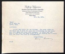 1931 Ludwig Lehmann NYC Paper Boxes Velvet Cases Letter to Leys Jewelers, Butte* picture