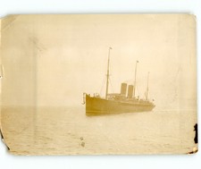Vintage 1900-10s US Mail NYC Steamship Used For Shipping Mail Photos (2pc) picture