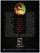 Silicon Graphics - Donkey Kong - Vintage Original Ad - Promo Poster Art 1996 picture