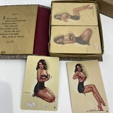 Double Deck of Pinup Girl Playing Cards Mac Therson NEW Old Stock Vintage 1944 picture