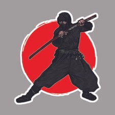 NINJA WARRIOR WARRIOR KATANA JAPAN DECAL ART STICKER STICKER FPN001 picture
