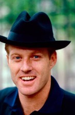 Robert Redford in a black hat as he smiles in Central Park New - Old Photo 2 picture