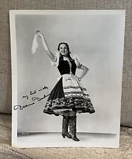 Beautiful B&W Deanna Durbin Signed Autograph Photo 1940’s Glamour 8x10 picture