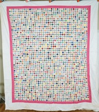 BEAUTIFUL Vintage 30's One Patch Postage Stamp Antique Quilt Top ~SMALL PIECES picture
