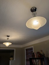 Two Mid-Century Ceiling Light Fixtures picture