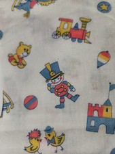 Vintage 1950s child cotton fabric 36