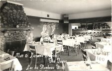 THE TOWER DINER & SALOON real photo postcard rppc FLAMBEAU WISCONSIN WI 1920 bar picture