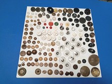 Lot Of Vintage Buttons Metal, Wood, Glass, MOP, Plastic picture