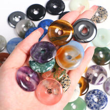 30mm Healing Crystal Peace Donut Beads Lucky Circle Donut Pendant Jewelry Making picture