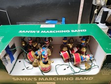 Vintage Drummer & Santa String Lights With Bells Christmas Decoration 10 Pieces picture