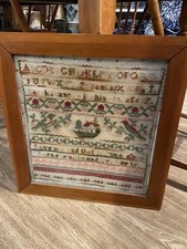 Antique Framed Sampler Dated 1911 picture