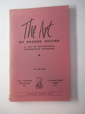 EMG UK October 1957 Art Record Buying Book Recommended Microgroove Catalog Vtg picture